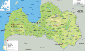 Карта Латвии
