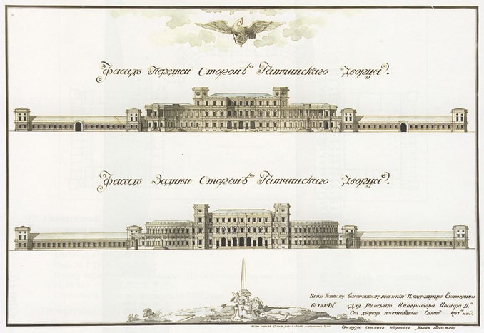 Гатчинский дворец в 1781 году Гатчинский дворец в 1781 году