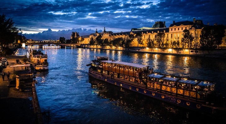 Ночная Сена, Париж