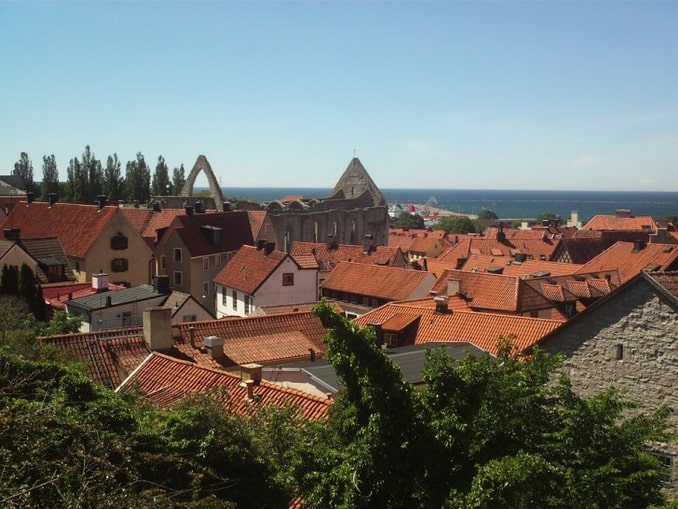 Крыши Висбю, Готланд