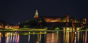Вавельский замок ночью