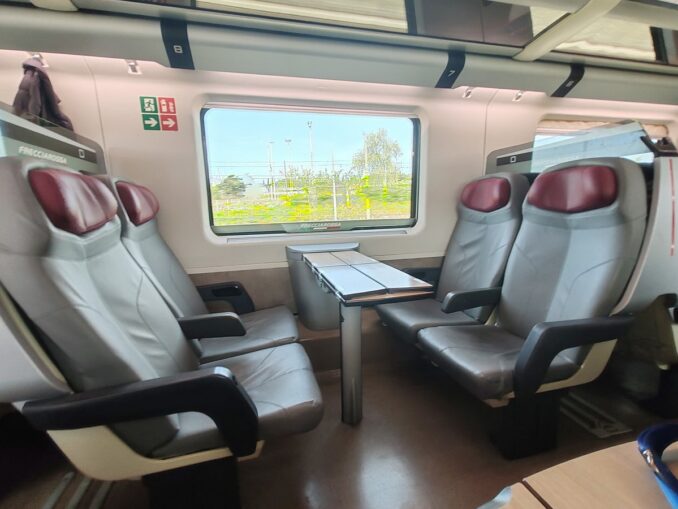 Comfortable chairs on the train RIM-Florence