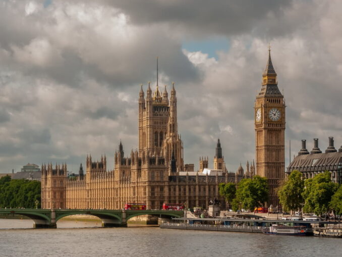 The Palace of Westminster in London is the first place to see in May