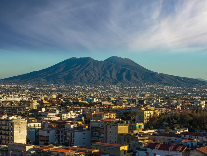 Вид на Везувий из Неаполя