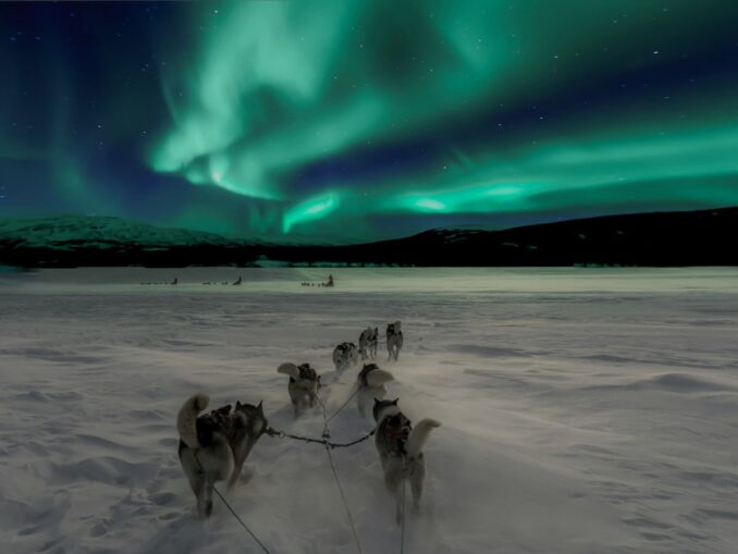 Полярное сияние на Кольском полуострове в России