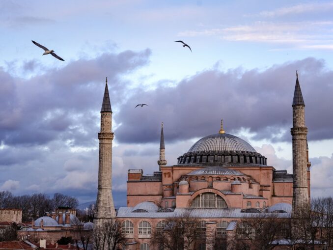 Hagia Sophia - it can be cold in Istanbul in February, but it’s not so cloudy