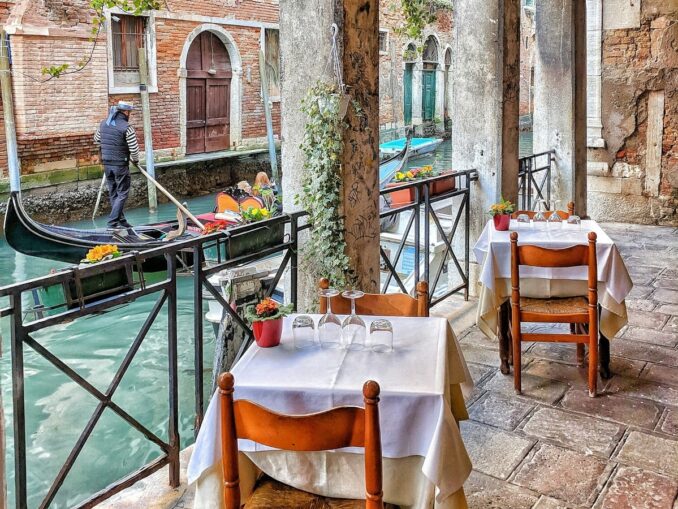 Cafe in Venezzi in Italy