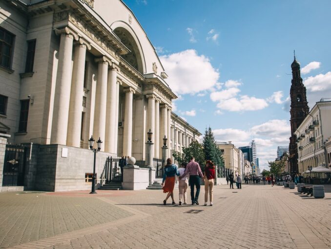 Bauman Street - Walking in Kazan in June, you can dress in a summer