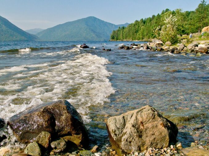 Taurus Lake in Altai spring