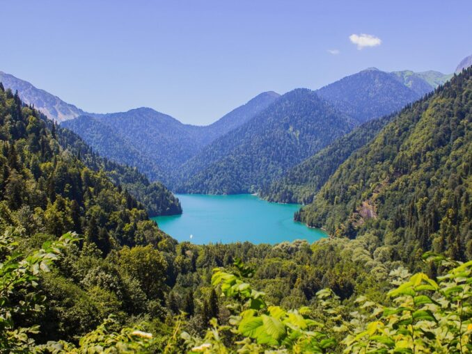 Lake Ritsa in Abkhazia must be visited first