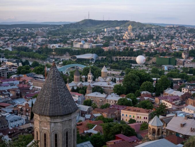 View on Tbilisi in June - In the evening the weather contributes to walking around the city