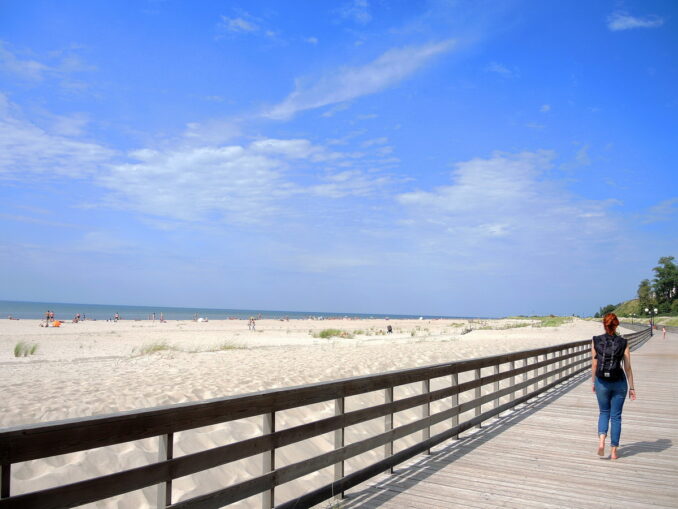 The beach in Yantern - Summer in Kaliningrad has unstable weather