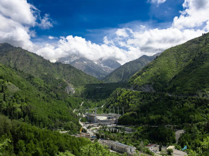 The Medeu skating rink is one of the attractions of Kazakhstan even in summer.