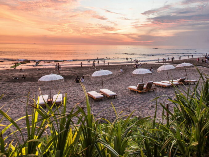 Canggu Beach - in Bali in July you can swim and surf