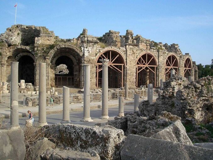 The ruins of Side near Antalya should be viewed in September