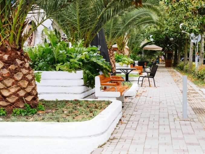 Alley - Air temperature in Adler in September rises to +30 degrees
