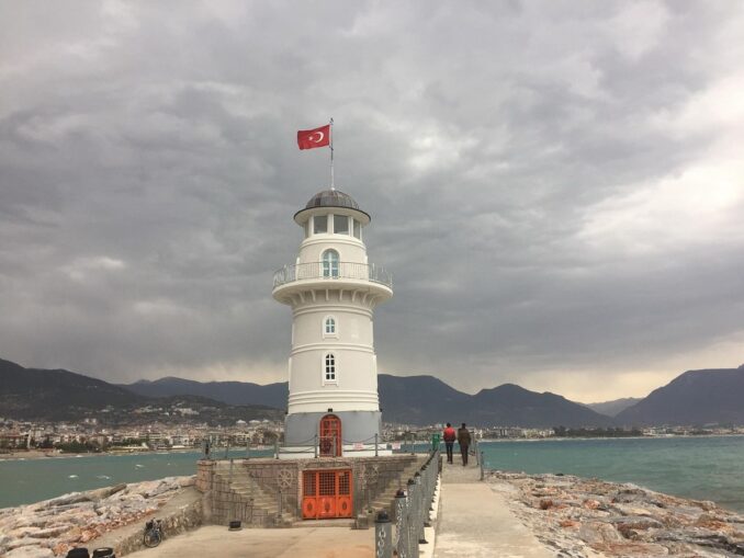 Lighthouse - there is a lot to see in Alanya in winter! Alanya is often cloudy and rainy in January