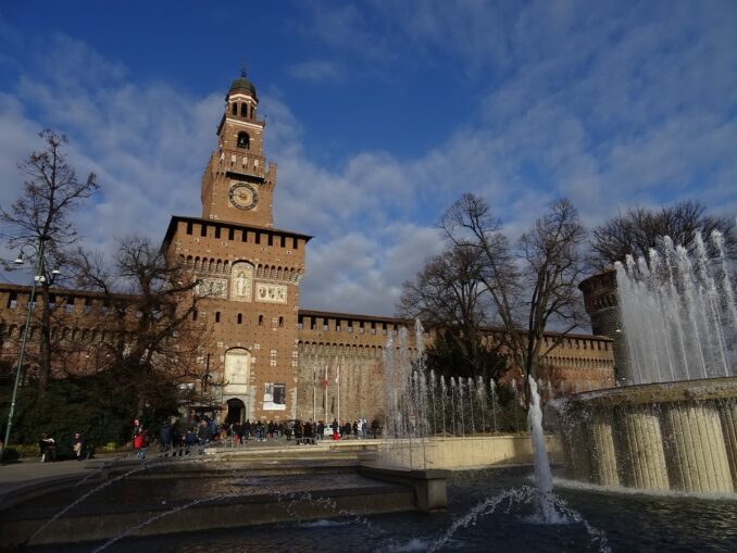 The Sforzesco Castle in Milan is a must see first.