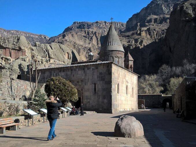 Geghard Monastery is one of the main attractions of Armenia