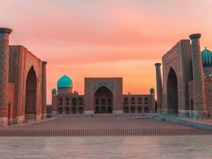 Registan Square in Samarkand is a must see first.
