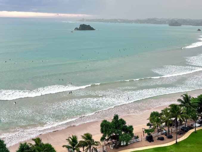 Weligama, Sri Lanka, least likely to experience waves in February